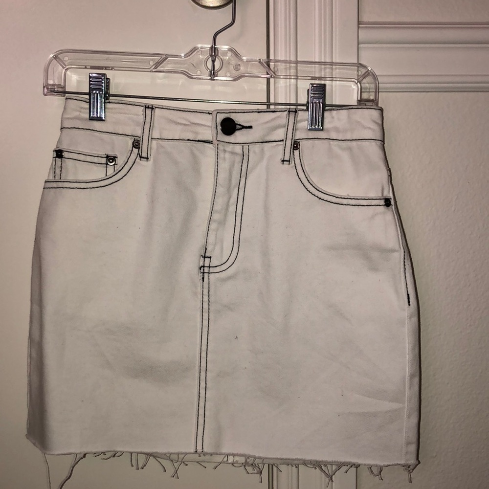 White Denim Forever 21 Mini Skirt